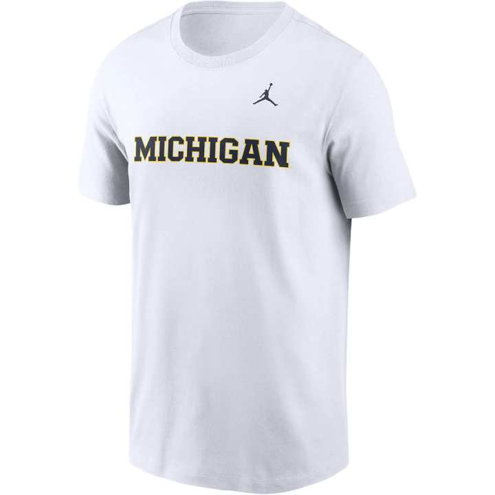 Jordan JORDAN Michigan Wolverines Primetime Wordmark Men's JORDAN College T Shirt
