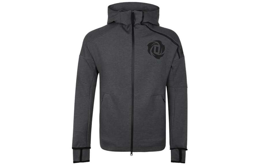 Adidas Adidas Sweatshirts Men's Gray Hooded Moderate Regular