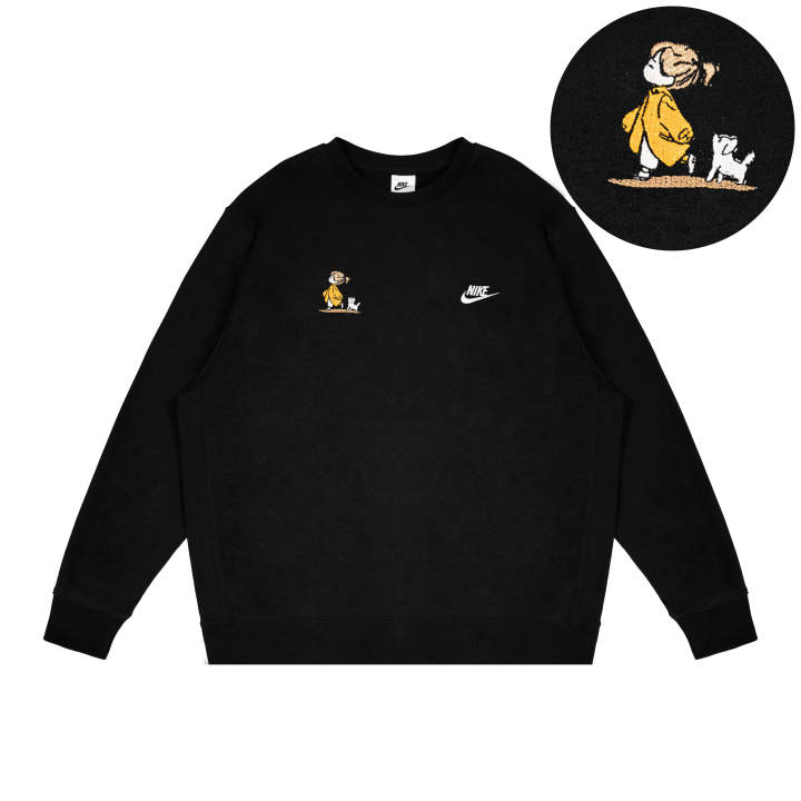 Nike Nike Sweatshirts Unisex Black Crew Neck Moderate Regular
