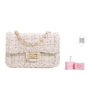 JACD Tweed Shoulder Bag Small Women's White/Black