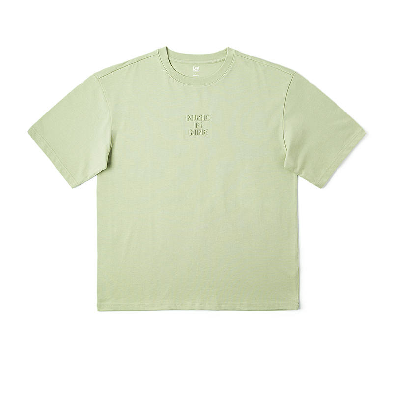 Lee Lee T Shirts Men's Green Crew Neck Moderate