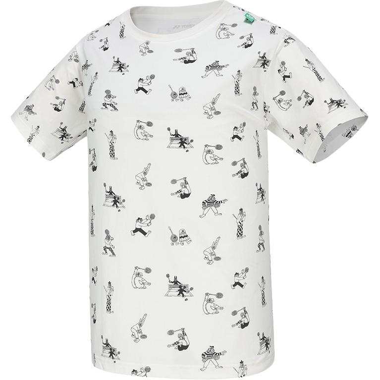 YONEX T Shirts Men's Ecru Crew Neck Moderate