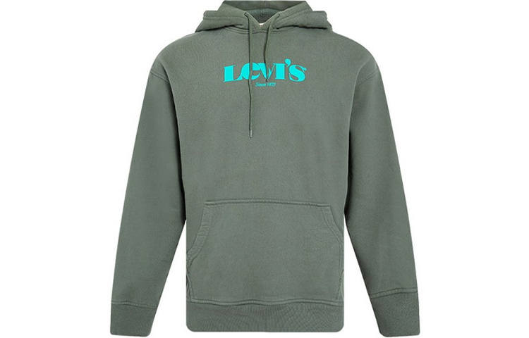 Levis Levis Sweatshirts Men's Green Hooded Moderate Regular