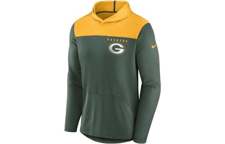 Nike Nike Sweatshirts Men's Green Hooded Moderate Regular