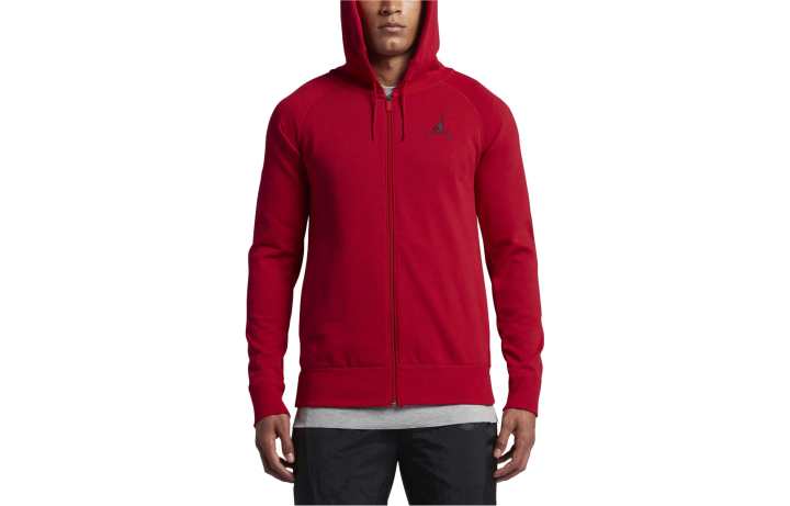 Jordan Jordan Sweatshirts Men's Gym Red Hooded Moderate Cardigan