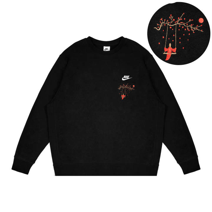 Nike Nike Sweatshirts Unisex Black Crew Neck Moderate Regular
