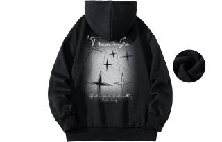 FREO3N Sweatshirts Unisex Hooded Thickened Regular
