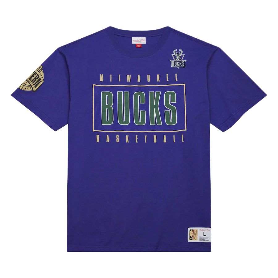 Mitchell Ness x NBA Milwaukee Bucks T Shirt Men's Purple