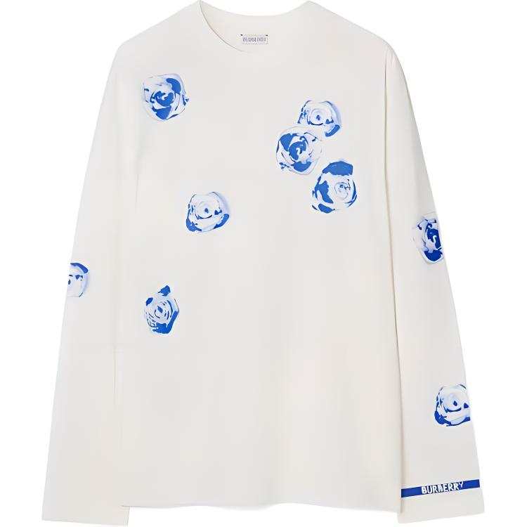 Burberry Rose-print Cotton T-shirt