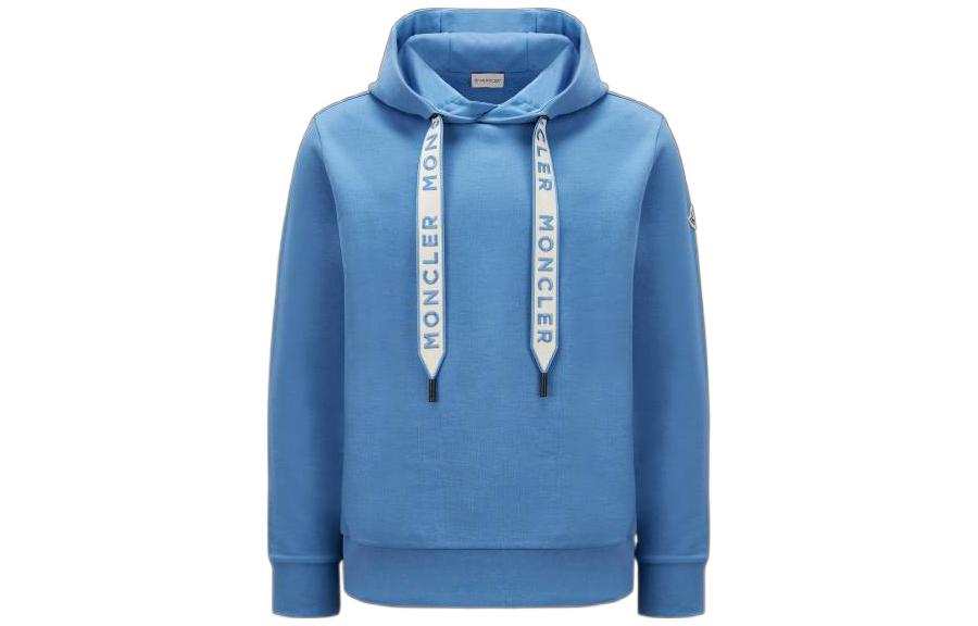 Moncler Sweatshirts Men's Blue Hooded Moderate Regular
