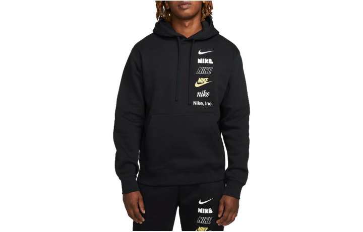 Nike Nike Sweatshirts Men's Black Hooded Moderate Regular