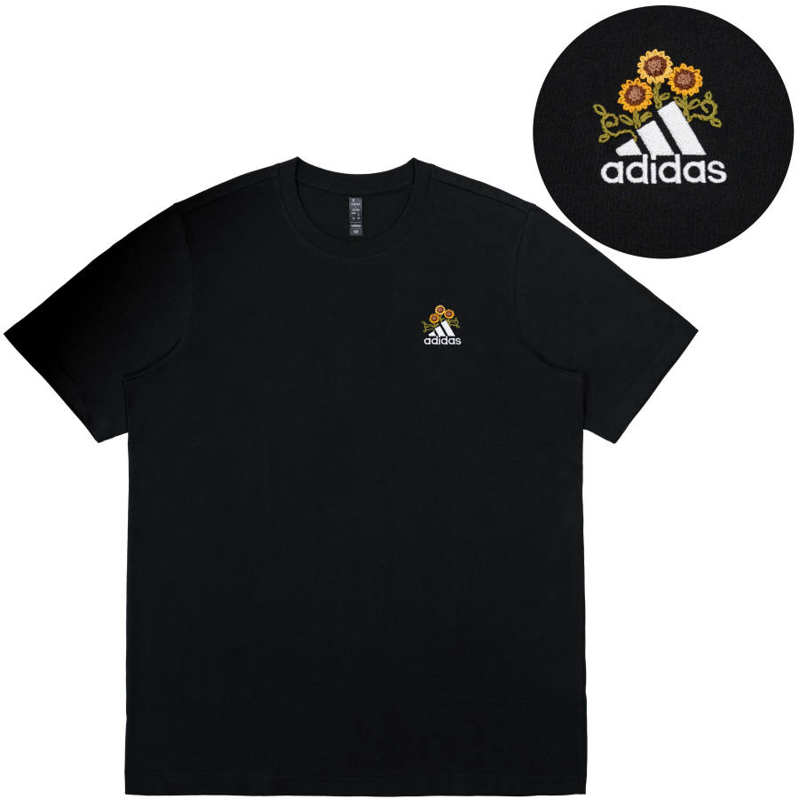 Adidas Adidas T Shirts Unisex Black Crew Neck Moderate Straight Fit