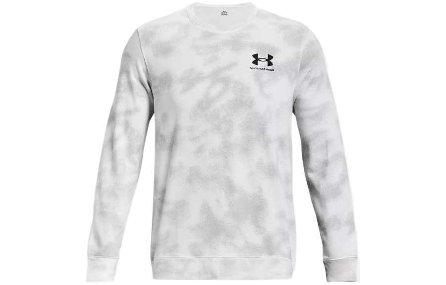 Under Armour Rival Sweatshirts Men's White Crew Neck Moderate Regular