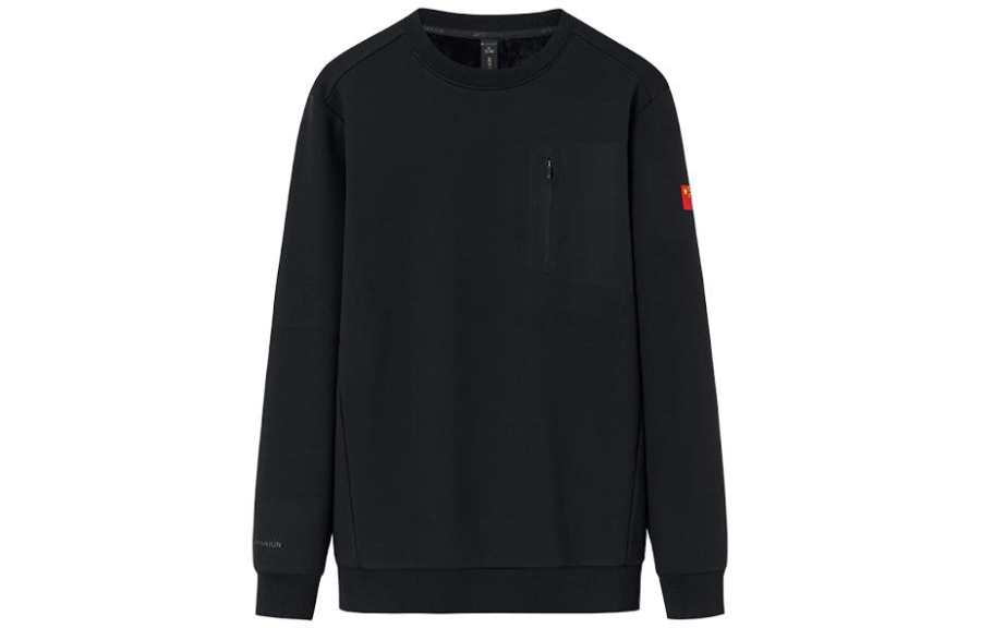 ANTA Champion All Weather Collection Sweatshirts Men's Black Crew Neck Moderate Regular