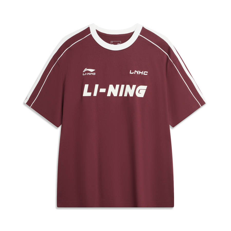 Li-Ning Li Ning Sports Lifestyle Collection T Shirt Unisex Dark Vintage Red