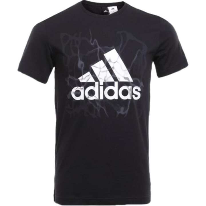 Adidas Adidas T Shirts Men's Black Crew Neck Moderate Straight Fit