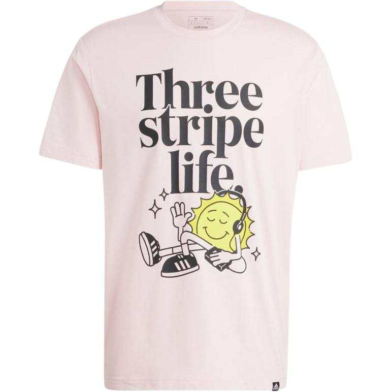Adidas Adidas T Shirts Men's Sand Pink Crew Neck Moderate