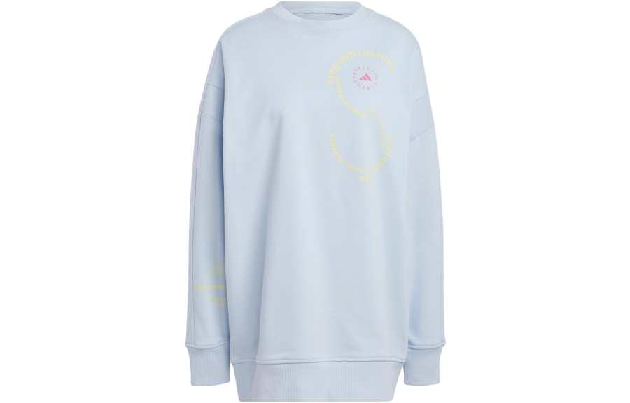 Adidas Adidas X Stella McCartney Sweatshirts Unisex Bay Light Blue Crew Neck Moderate Regular