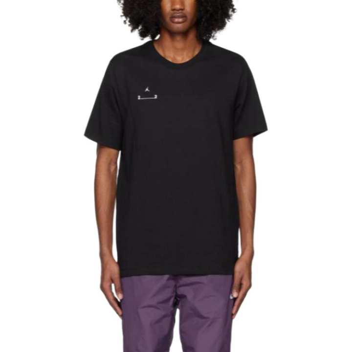 Jordan Jordan T Shirts Men's Black Crew Neck Moderate Straight Fit