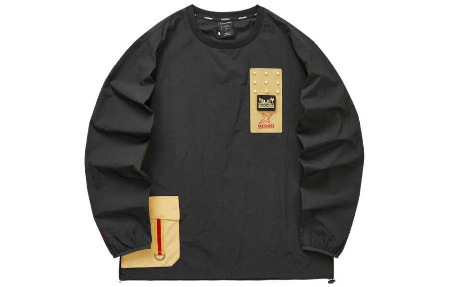 Skechers Sweatshirts Men's Black 002K Crew Neck Moderate Regular