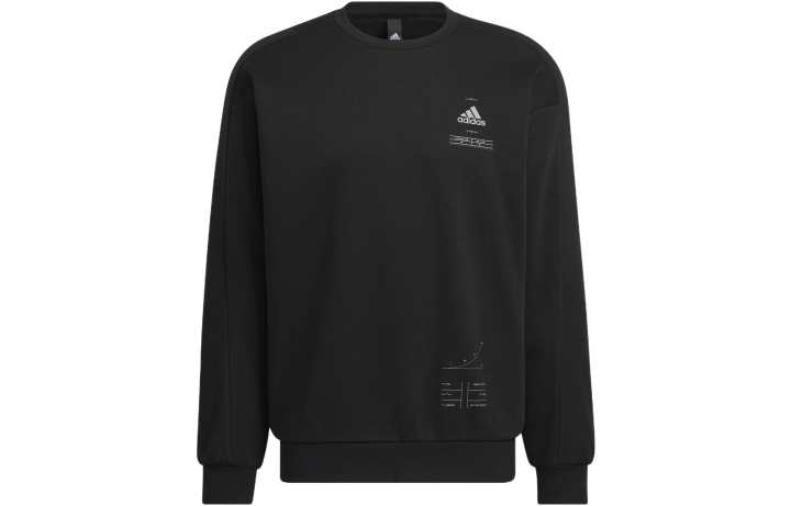 Adidas Adidas Sweatshirts Men's Black Crew Neck Moderate Regular
