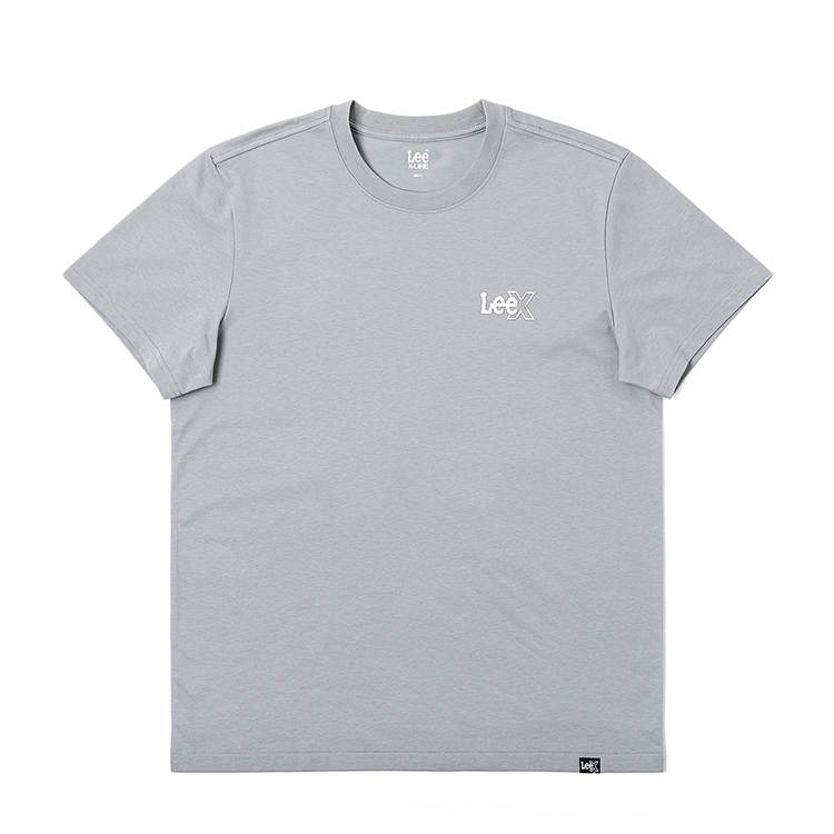 Lee Lee T Shirts Men's Lime Gray Crew Neck Thin Straight Fit