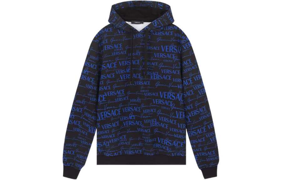 VERSACE Sweatshirts Men's Blue Hooded Moderate Other