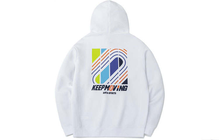ANTA Life Collection Sweatshirts Men's White Hooded Moderate Regular