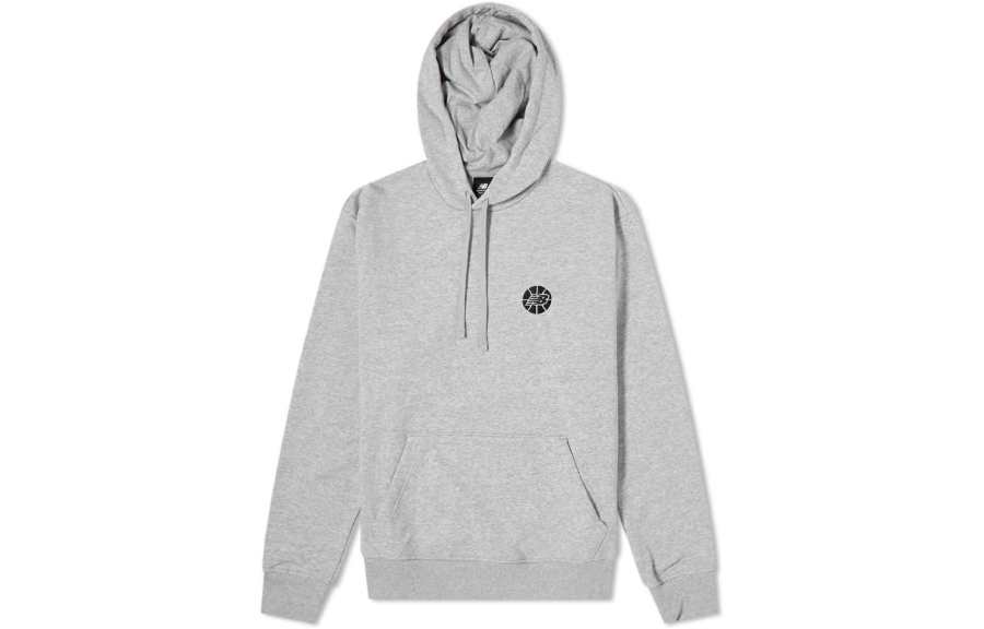 New Balance New Balance Sweatshirts Men's Gray Hooded Moderate Regular