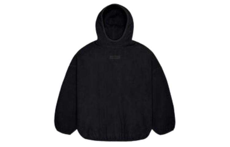 Fear Of God Essentials front logo patch panelled hoodie