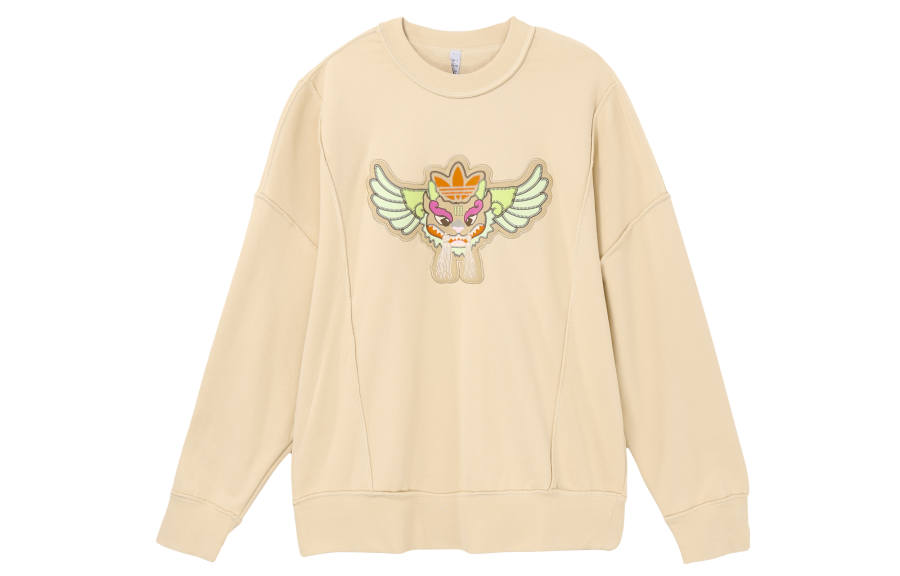 Adidas Originals All Things Tracing Series Sweatshirts Men's Sand Strata Crew Neck Moderate Regular