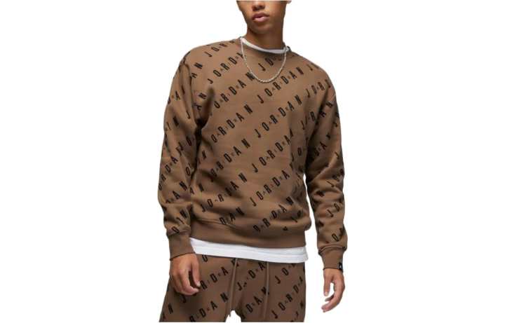 Jordan Jordan Sweatshirts Men's Brown Crew Neck Moderate Regular