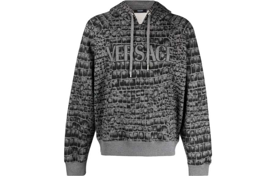 VERSACE VERSACE Coccodrillo print Cotton Hoodie