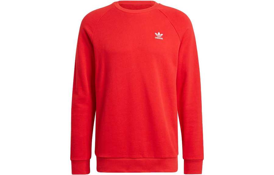 Adidas Adidas Sweatshirts Men's Red Crew Neck Moderate Other