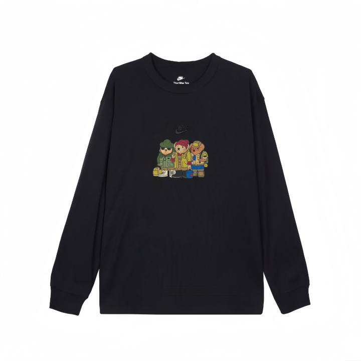 Nike Nike T Shirts Unisex Black Crew Neck Straight Fit