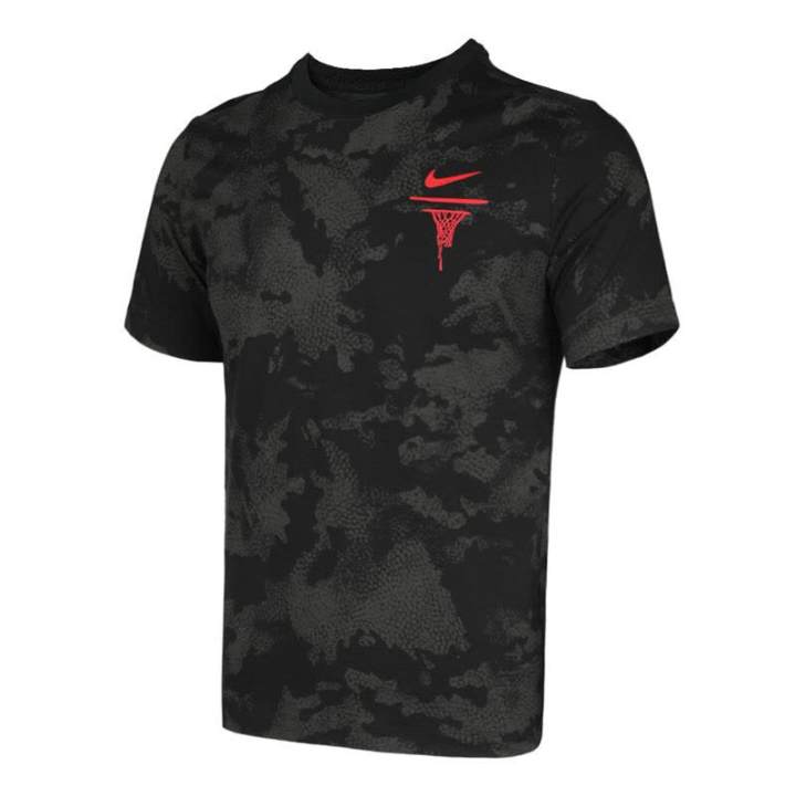 Nike Nike T Shirts Men's Black Crew Neck Moderate Straight Fit