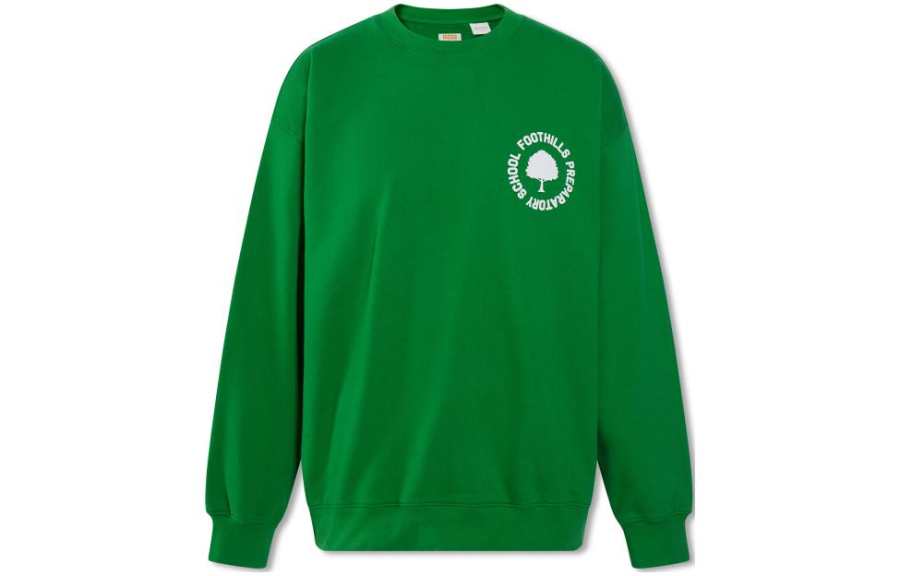 Levis Levis Sweatshirts Men's Green Crew Neck Moderate Regular
