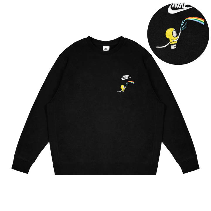 Nike Nike Sweatshirts Unisex Black Crew Neck Moderate Regular