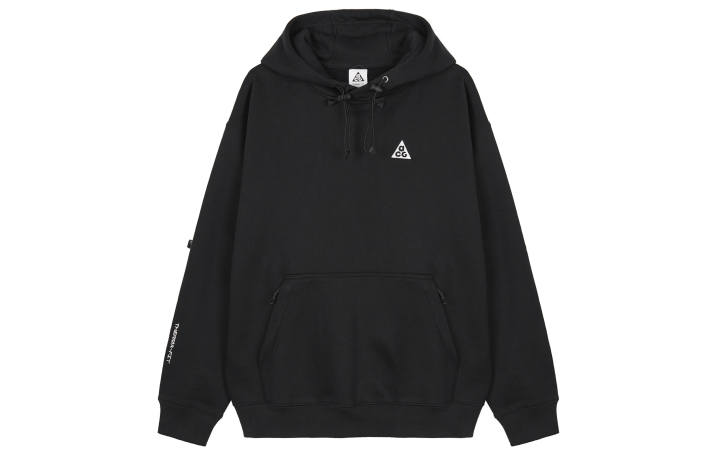 Nike Nike ACG Thickened And Fleece Lined Solid Color Loose Fit Pullover Hooded Sweatshirt Unisex Black