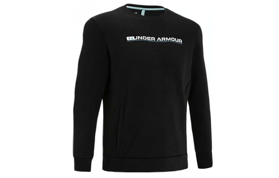 Under Armour Summit Sweatshirts Men's Black Crew Neck Moderate Regular