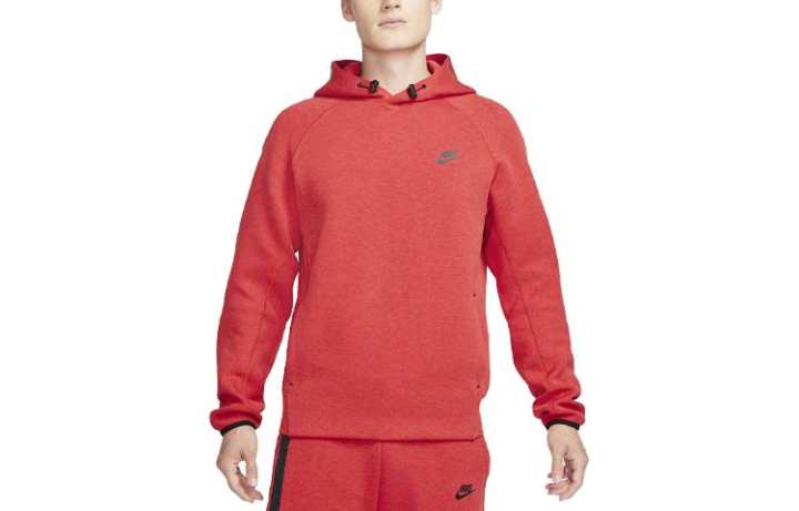 Nike Nike Sweatshirts Men's Light University Red Hooded Moderate Regular