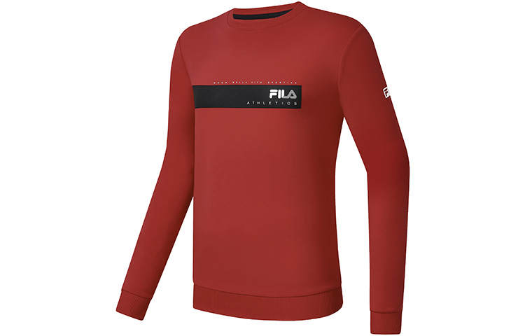 FILA Sweatshirts Men's RD Red Crew Neck Moderate Regular