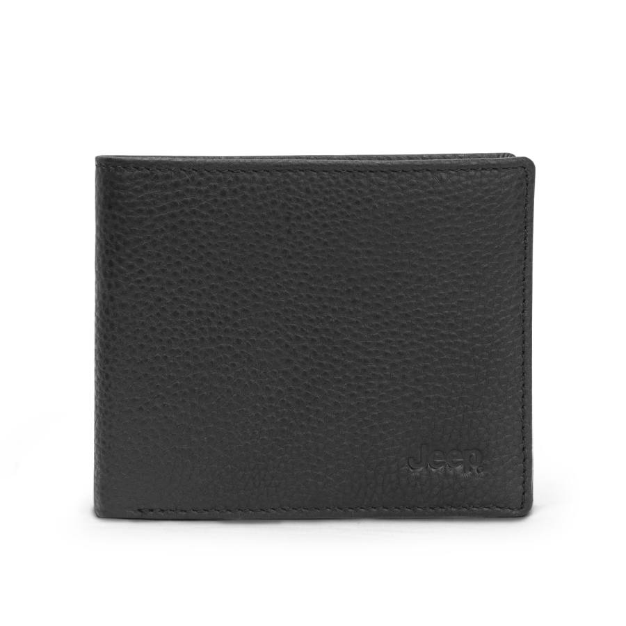 Jeep Jeep Genuine Leather Wallet Regular Unisex Black