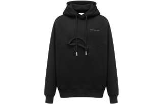 Feng Chen Wang logo-embroidered layered-detail hoodie