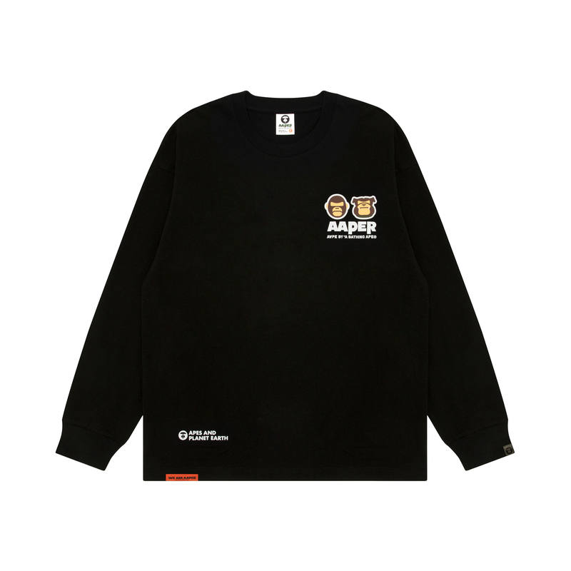 Aape Aape Moonface patch long-sleeve tee