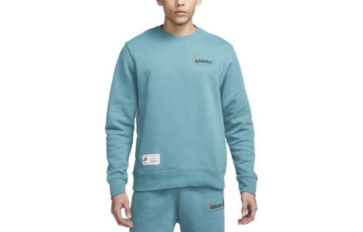Nike Nike Sweatshirts Men's Mineral Blue Crew Neck Moderate Regular