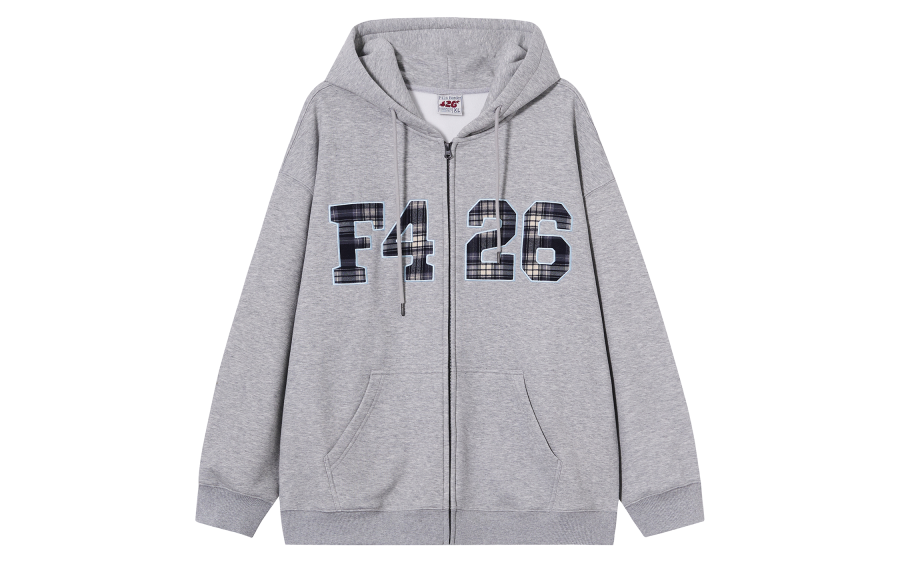 F426 Sweatshirts Unisex Hooded Moderate Cardigan