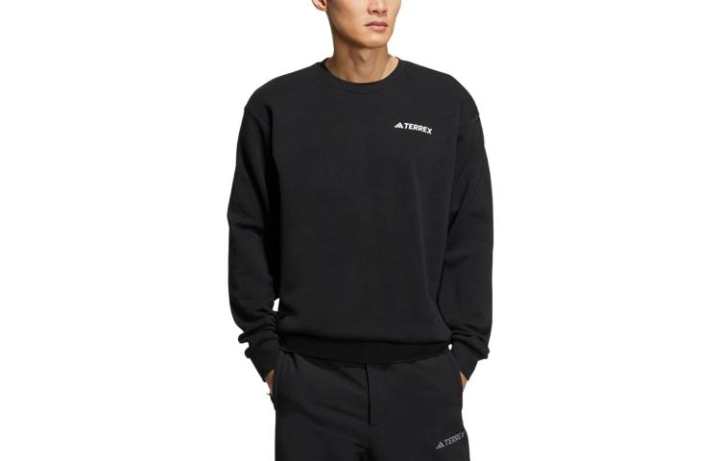 Adidas Adidas Sweatshirts Unisex Black Crew Neck Moderate Regular