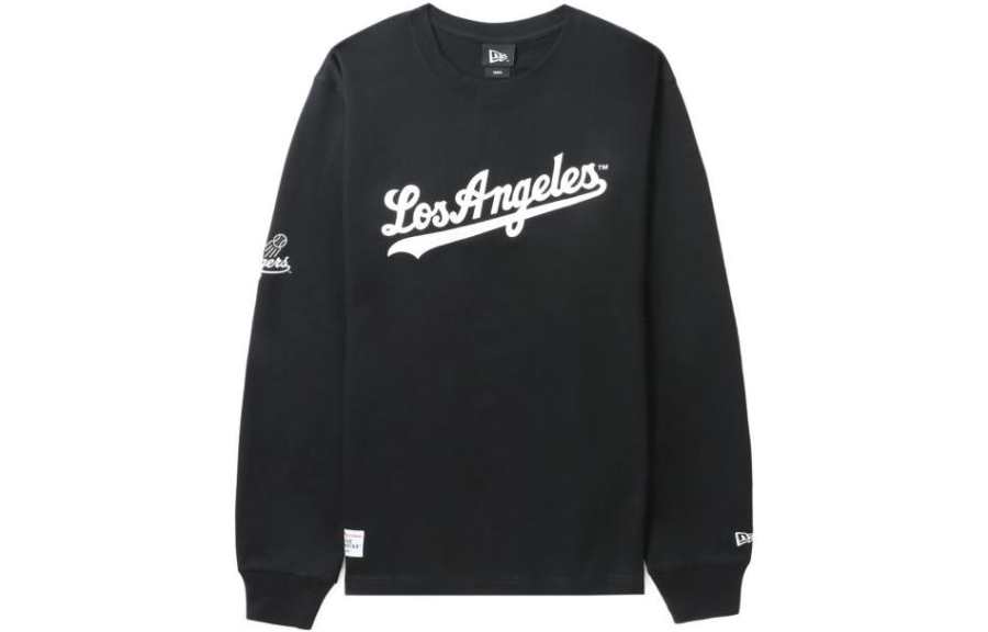 New Era Sweatshirts Men's Black Crew Neck Moderate Regular