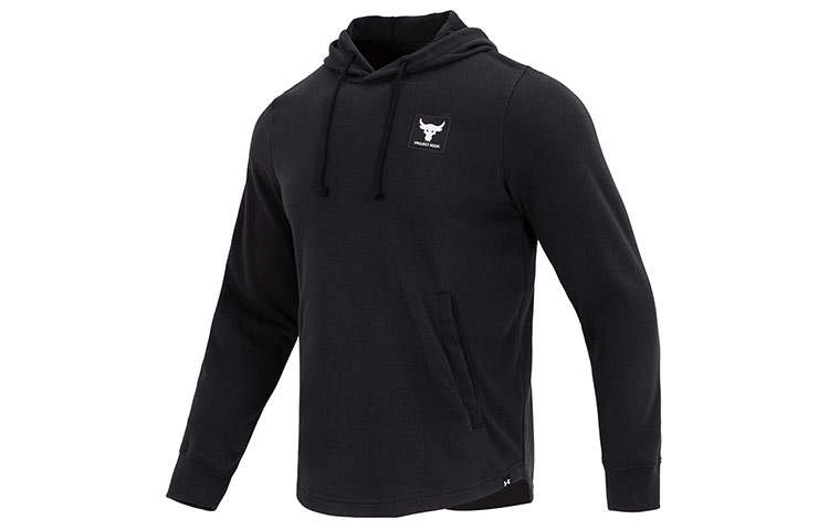 Under Armour Rock Sweatshirts Men's Black Hooded Moderate Regular